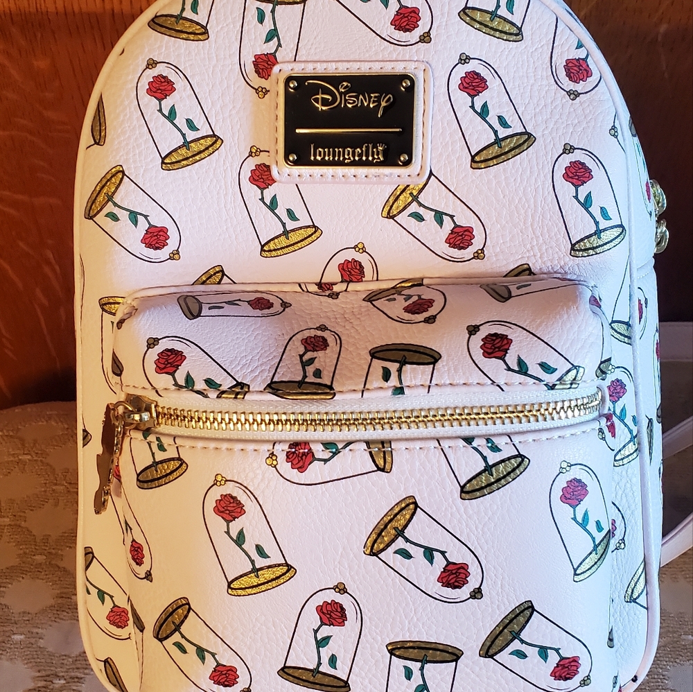 Disney loungefly beauty and the beast mini backpack
